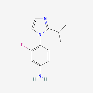 3-Fluoro-4-(2-isopropyl-1H-imidazol-1-yl)aniline