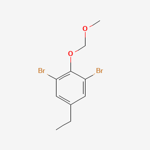 molecular formula C10H12Br2O2 B14770119 1,3-Dibromo-5-ethyl-2-(methoxymethoxy)benzene 