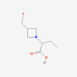 molecular formula C8H14FNO2 B1477013 2-(3-(Fluoromethyl)azetidin-1-yl)butansäure CAS No. 2097944-34-6