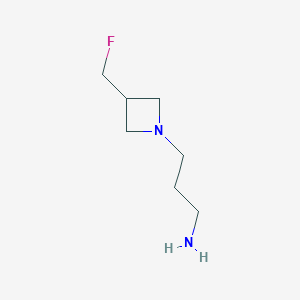 molecular formula C7H15FN2 B1477014 3-(3-(Fluoromethyl)azetidin-1-yl)propan-1-amine CAS No. 2098014-36-7