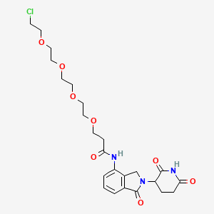 molecular formula C24H32ClN3O8 B14770146 Lenalidomide-CO-PEG4-C2-Cl 