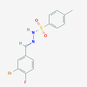 N-[(3-bromo-4-fluorophenyl)methylideneamino]-4-methylbenzenesulfonamide