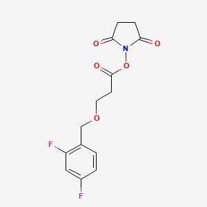 2,5-Dioxopyrrolidin-1-yl 3-((2,4-difluorobenzyl)oxy)propanoate