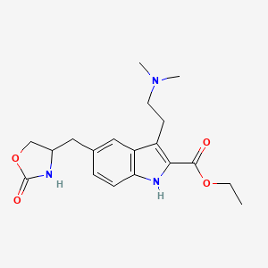 ethyl (S)-3-(2-(dimethylamino)ethyl)-5-((2-oxooxazolidin-4-yl)methyl)-1H-indole-2-carboxylate