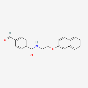 4-Formyl-N-(2-(naphthalen-2-yloxy)ethyl)benzamide