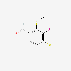 3-Fluoro-2,4-bis(methylthio)benzaldehyde