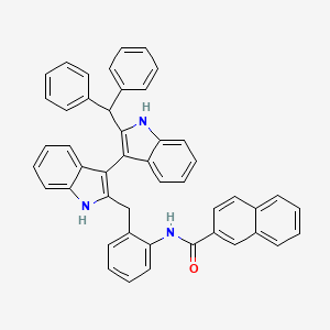 N-(2-((2'-Benzhydryl-1H,1'H-[3,3'-biindol]-2-yl)methyl)phenyl)-2-naphthamide