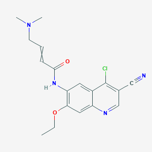 (2E)-N-(4-chloro-3-cyano-7-ethoxyquinolin-6-yl)-4-(dimethylamino)but-2-enamide