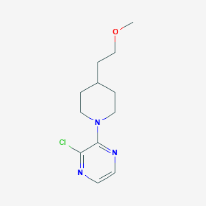 molecular formula C12H18ClN3O B1477025 2-氯-3-(4-(2-甲氧基乙基)哌啶-1-基)吡嗪 CAS No. 2097955-76-3