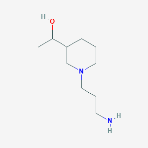 molecular formula C10H22N2O B1477026 1-(1-(3-Aminopropyl)piperidin-3-yl)ethan-1-ol CAS No. 2098079-58-2