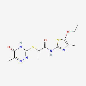 N-(5-ethoxy-4-methyl-1,3-thiazol-2-yl)-2-[(6-methyl-5-oxo-4,5-dihydro-1,2,4-triazin-3-yl)sulfanyl]propanamide