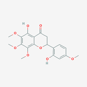 molecular formula C19H20O8 B14770280 5-Hydroxy-2-(2-hydroxy-4-methoxyphenyl)-6,7,8-trimethoxychroman-4-one 