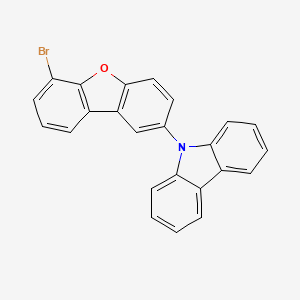 molecular formula C24H14BrNO B14770296 9-(6-Bromodibenzo[b,d]furan-2-yl)-9H-carbazole 