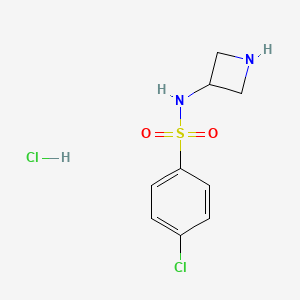 molecular formula C9H12Cl2N2O2S B14770297 N-(Azetidin-3-yl)-4-chlorobenzenesulfonamide hydrochloride 