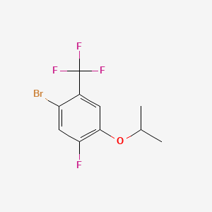 molecular formula C10H9BrF4O B14770308 1-Bromo-5-fluoro-4-isopropoxy-2-(trifluoromethyl)benzene 