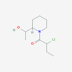 2-Chloro-1-(2-(1-hydroxyethyl)piperidin-1-yl)butan-1-one