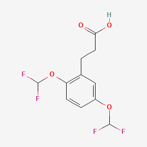 molecular formula C11H10F4O4 B14770344 (2,5-Bis(difluoromethoxy)phenyl)propanoic acid 