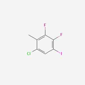 molecular formula C7H4ClF2I B14770350 1-Chloro-3,4-difluoro-5-iodo-2-methylbenzene 