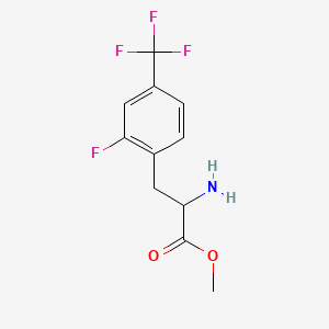 molecular formula C11H11F4NO2 B14770355 Methyl 2-amino-3-(2-fluoro-4-(trifluoromethyl)phenyl)propanoate 