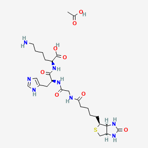 molecular formula C26H42N8O8S B14770372 Biotinoyl tripeptide-1 Acetate 