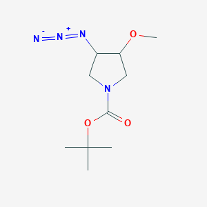 molecular formula C10H18N4O3 B14770397 tert-butyl 3-azido-4-methoxypyrrolidine-1-carboxylate 