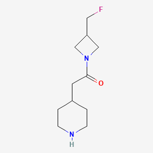 molecular formula C11H19FN2O B1477040 1-(3-(Fluoromethyl)azetidin-1-yl)-2-(piperidin-4-yl)ethan-1-one CAS No. 2091621-30-4