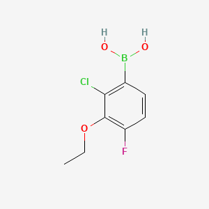 molecular formula C8H9BClFO3 B14770515 (2-Chloro-3-ethoxy-4-fluorophenyl)boronic acid 