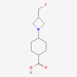 molecular formula C11H18FNO2 B1477053 4-(3-(Fluoromethyl)azetidin-1-yl)cyclohexane-1-carboxylic acid CAS No. 2091615-95-9