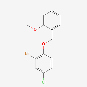 2-Bromo-4-chloro-1-((2-methoxybenzyl)oxy)benzene