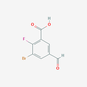 3-Bromo-2-fluoro-5-formylbenzoic acid