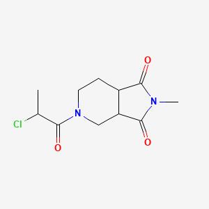 molecular formula C11H15ClN2O3 B1477060 5-(2-氯丙酰基)-2-甲基六氢-1H-吡咯并[3,4-c]吡啶-1,3(2H)-二酮 CAS No. 2097954-42-0