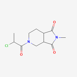 molecular formula C11H15ClN2O3 B1477060 5-(2-chloropropanoyl)-2-méthylhexahydro-1H-pyrrolo[3,4-c]pyridine-1,3(2H)-dione CAS No. 2097954-42-0