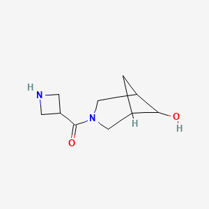 molecular formula C10H16N2O2 B1477061 Azetidin-3-yl(6-hydroxy-3-azabicyclo[3.1.1]heptan-3-yl)methanone CAS No. 2098102-59-9