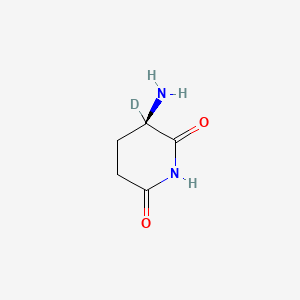 molecular formula C5H8N2O2 B14770613 (3R)-3-amino-3-deuterio-piperidine-2,6-dione 