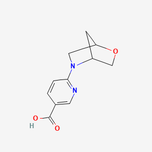 molecular formula C11H12N2O3 B1477067 6-(2-Oxa-5-azabicyclo[2.2.1]heptan-5-yl)nicotinic acid CAS No. 1865404-00-7