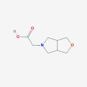 molecular formula C8H13NO3 B1477068 2-(四氢-1H-呋喃[3,4-c]吡咯-5(3H)-基)乙酸 CAS No. 2098066-46-5