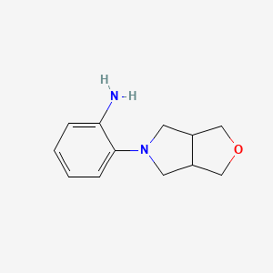 molecular formula C12H16N2O B1477073 2-(tetrahydro-1H-furo[3,4-c]pyrrol-5(3H)-yl)aniline CAS No. 2098014-94-7