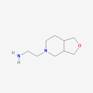 molecular formula C9H18N2O B1477075 2-(hexahydrofuro[3,4-c]pyridin-5(3H)-yl)ethan-1-amine CAS No. 2098066-67-0