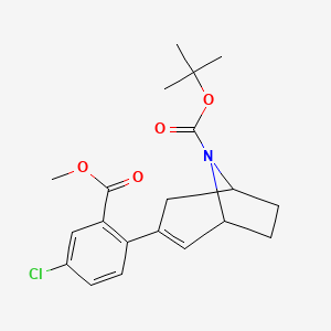 8-Boc-3-(4-chloro-2-methoxycarbonylphenyl)-8-aza-bicyclo[3.2.1]oct-2-ene