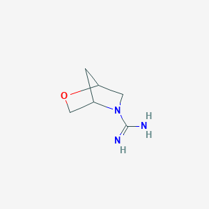 molecular formula C6H11N3O B1477078 2-Oxa-5-azabicyclo[2.2.1]heptane-5-carboximidamide CAS No. 1861882-17-8