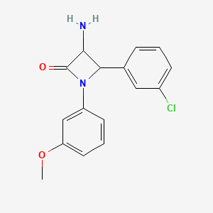 3-Amino-4-(3-chlorophenyl)-1-(3-methoxyphenyl)azetidin-2-one