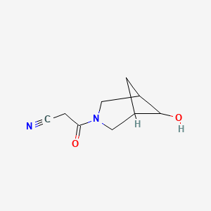 molecular formula C9H12N2O2 B1477085 3-(6-Hydroxy-3-azabicyclo[3.1.1]heptan-3-yl)-3-oxopropanenitrile CAS No. 2098090-07-2