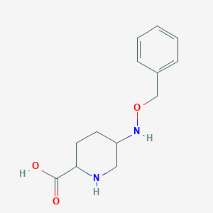 5-(Phenylmethoxyamino)piperidine-2-carboxylic acid