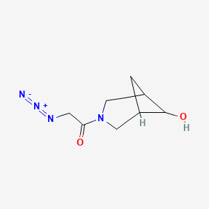 molecular formula C8H12N4O2 B1477086 2-叠氮基-1-(6-羟基-3-氮杂双环[3.1.1]庚烷-3-基)乙酮 CAS No. 2098090-10-7