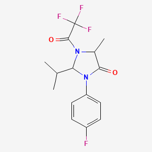 (2R,5S)-3-(4-fluorophenyl)-5-methyl-2-(propan-2-yl)-1-(2,2,2-trifluoroacetyl)imidazolidin-4-one