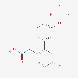 2-(5-Fluoro-3'-(trifluoromethoxy)-[1,1'-biphenyl]-2-yl)acetic acid