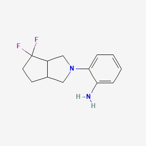 molecular formula C13H16F2N2 B1477088 2-(4,4-二氟六氢环戊[c]吡咯-2(1H)-基)苯胺 CAS No. 2097993-83-2