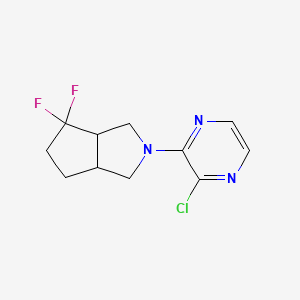 molecular formula C11H12ClF2N3 B1477089 2-(3-氯吡嗪-2-基)-4,4-二氟八氢环戊[c]吡咯 CAS No. 2098039-31-5