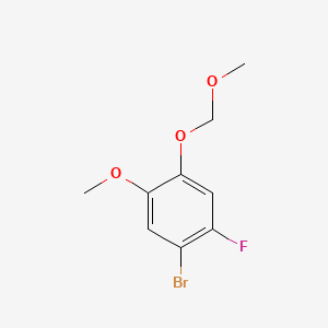 molecular formula C9H10BrFO3 B14770891 1-Bromo-2-fluoro-5-methoxy-4-(methoxymethoxy)benzene 