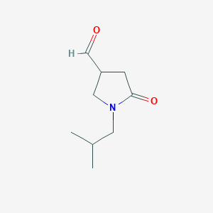 1-Isobutyl-5-oxopyrrolidine-3-carbaldehyde